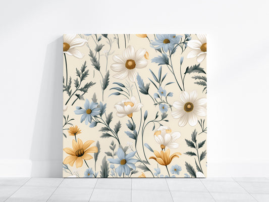 Ceramic Tile - Cottagecore Wildflowers, 4.25 x 4.25 or 6 x 6, Seamless Design, Kitchen Backsplash, Coasters, Wall Decor #5245