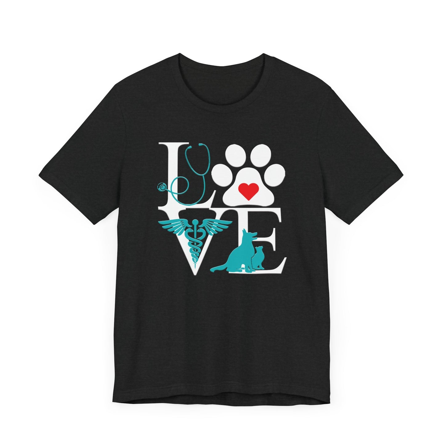 Love Vet Tech, Veterinarian, Kennel Worker Unisex Jersey Short Sleeve Tee,  #3065