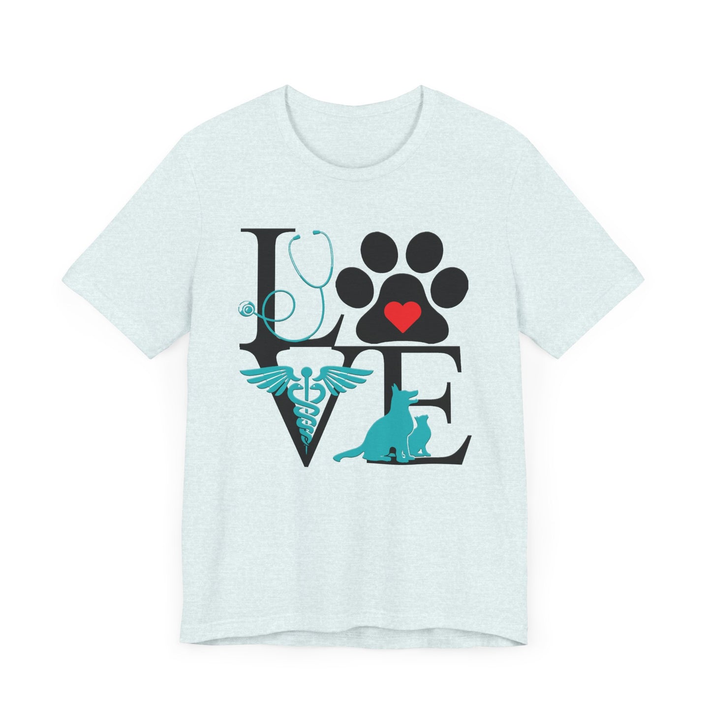 Love Vet Tech, Veterinarian, Kennel Worker Unisex Jersey Short Sleeve Tee,  #3065