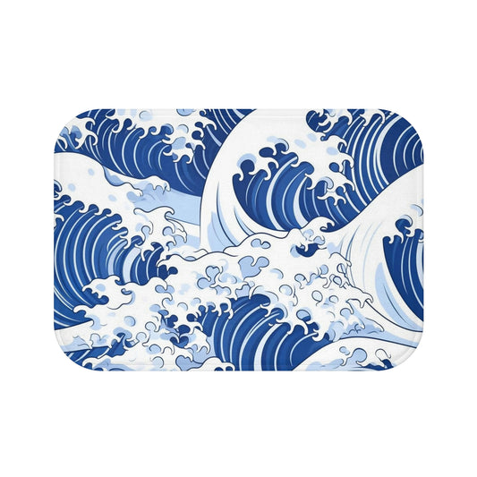 Great Waves, Bath Accent Rug - Sea/Ocean Bathroom Decor, Non-Slip Bath Mat #5115