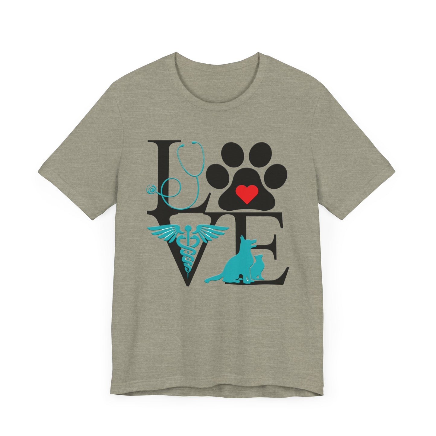 Love Vet Tech, Veterinarian, Kennel Worker Unisex Jersey Short Sleeve Tee,  #3065