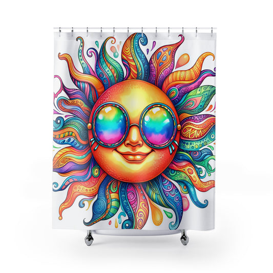 Shower Curtain - Sunny Sunshine, Bath Decor, Colorful, Cheerful #5057