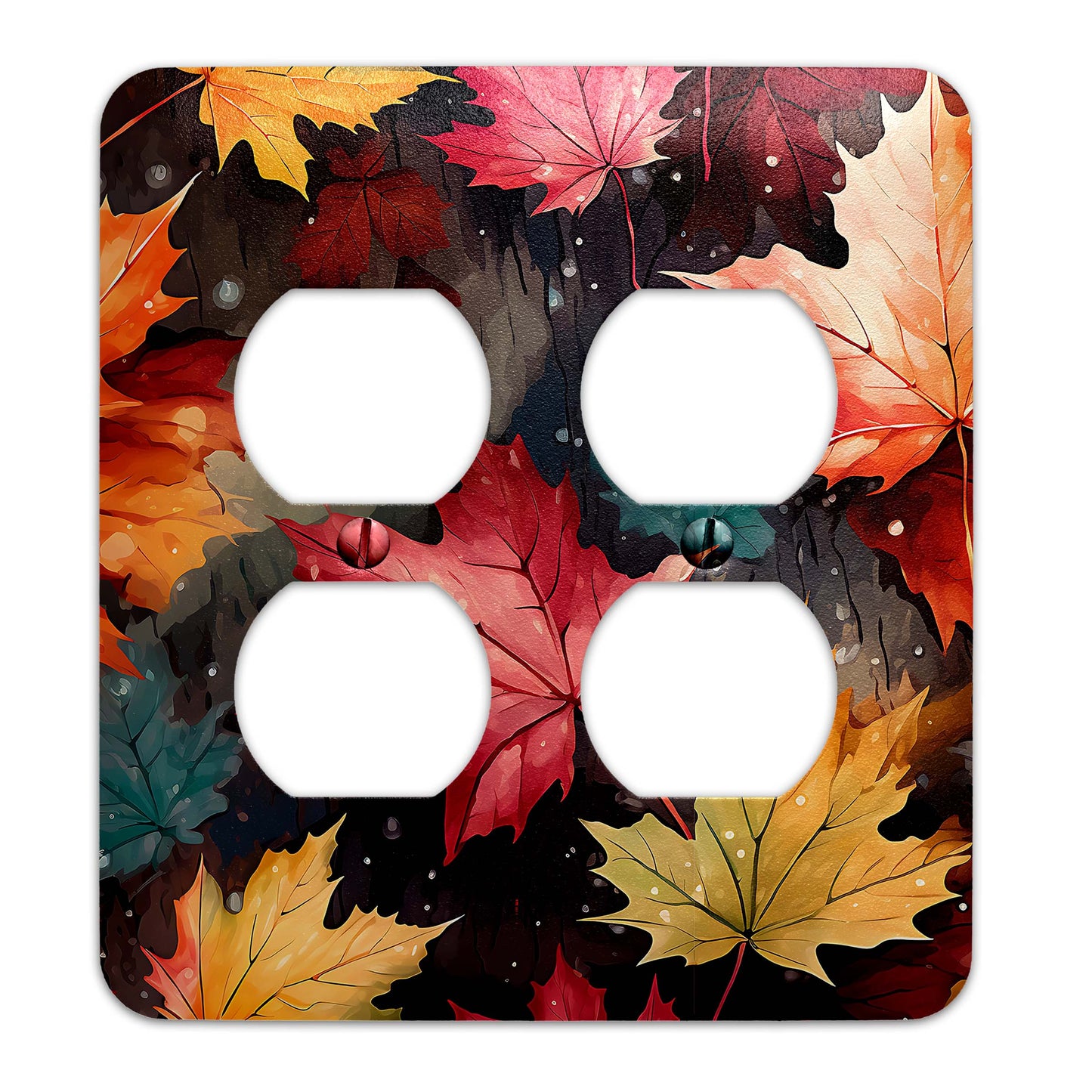 Falling Leaves Home Decor Metal Decorative Light Switch Plate Cover - Other Sizes Available #5175