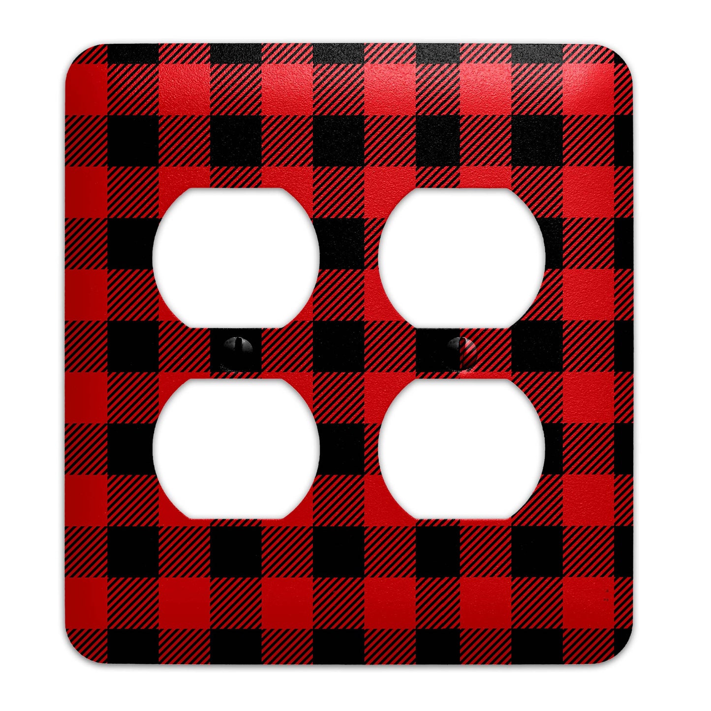 Metal Decorative Light Switch Plate Cover - Rustic Buffalo Plaid - Several Sizes Available #5251