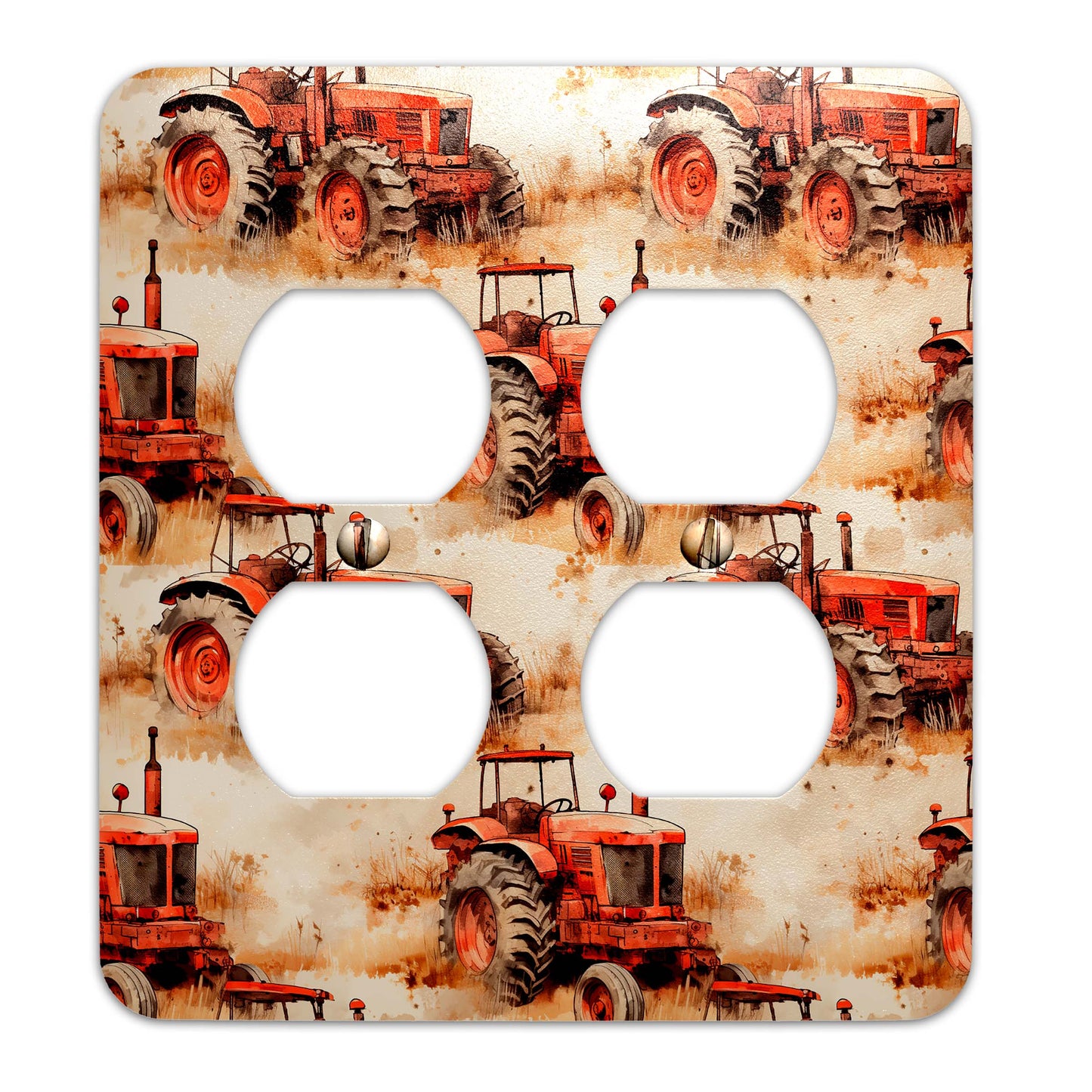 Metal Decorative Light Switch Plate Cover - Vintage Rustic Tractor - Several Sizes Available #5252