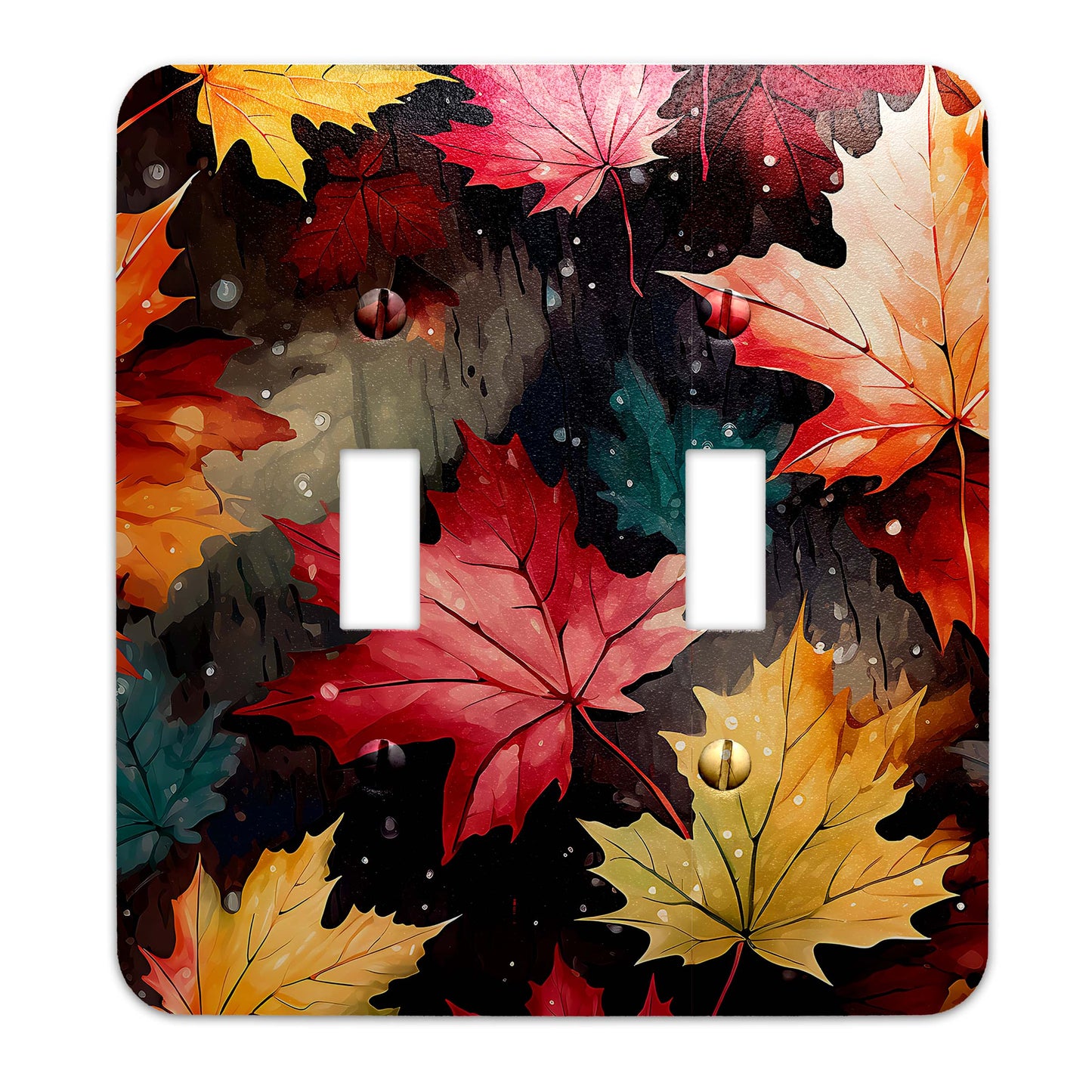 Falling Leaves Home Decor Metal Decorative Light Switch Plate Cover - Other Sizes Available #5175