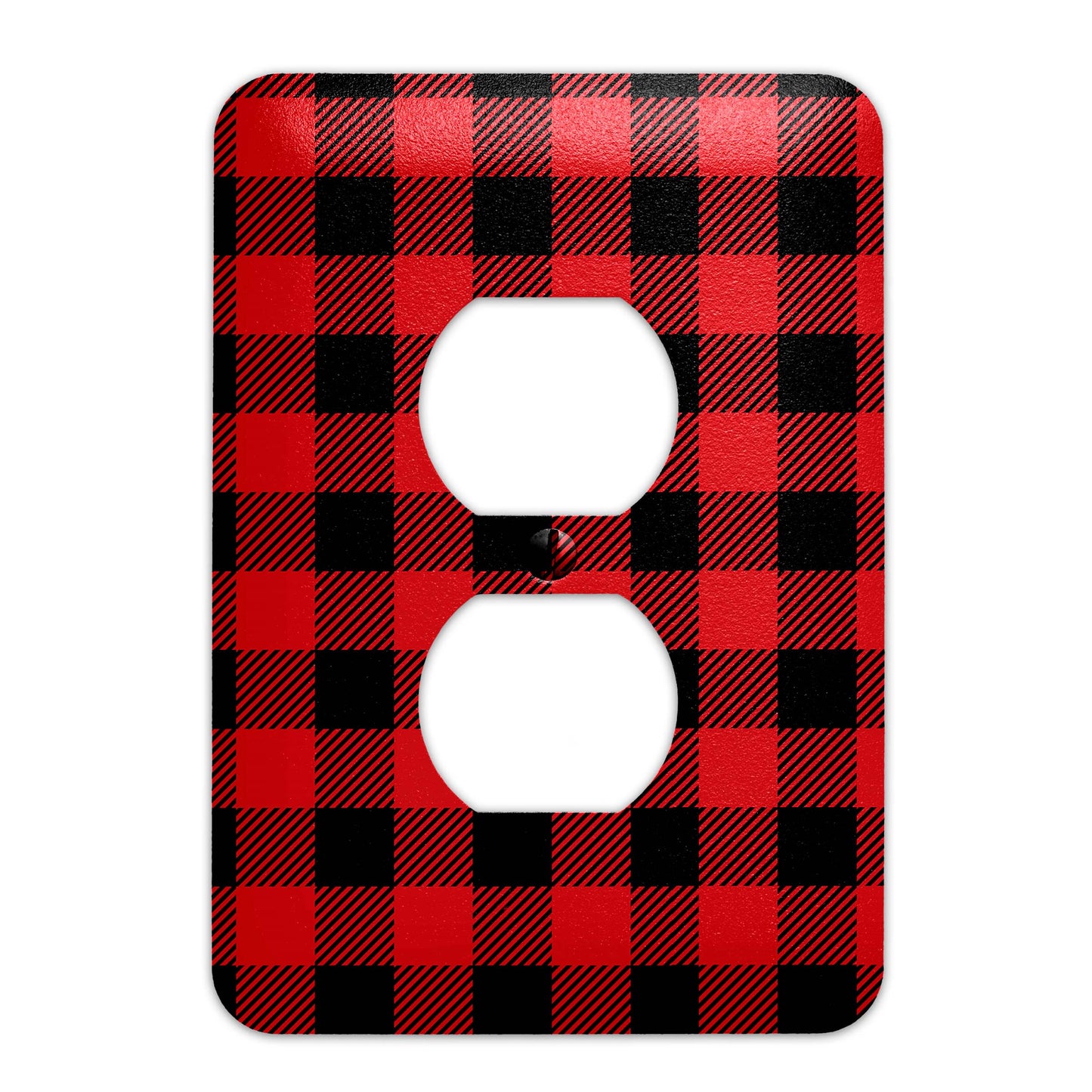 Metal Decorative Light Switch Plate Cover - Rustic Buffalo Plaid - Several Sizes Available #5251