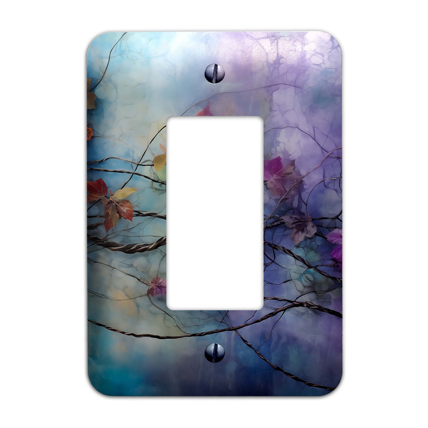 Boho Meets Grunge Vines Metal Switch Plate – Edgy & Chic Home Décor, Multiple Sizes (#5267)