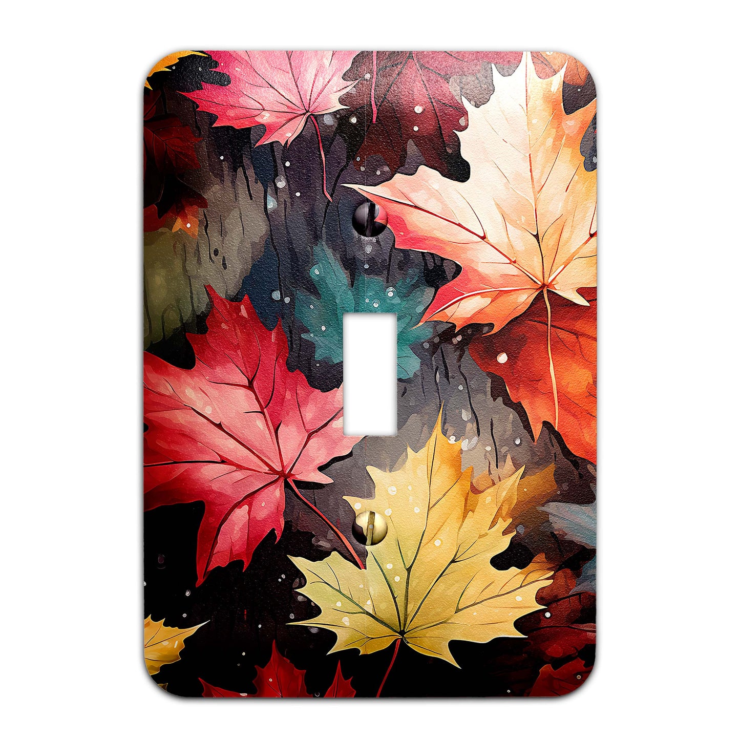 Falling Leaves Home Decor Metal Decorative Light Switch Plate Cover - Other Sizes Available #5175