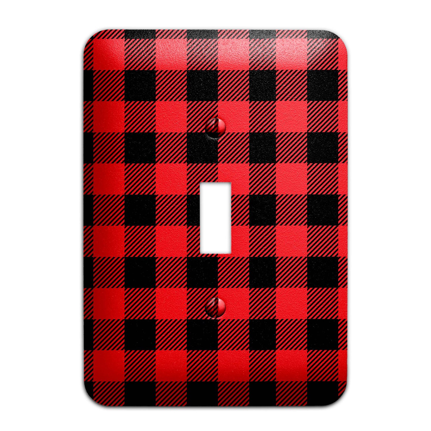 Metal Decorative Light Switch Plate Cover - Rustic Buffalo Plaid - Several Sizes Available #5251