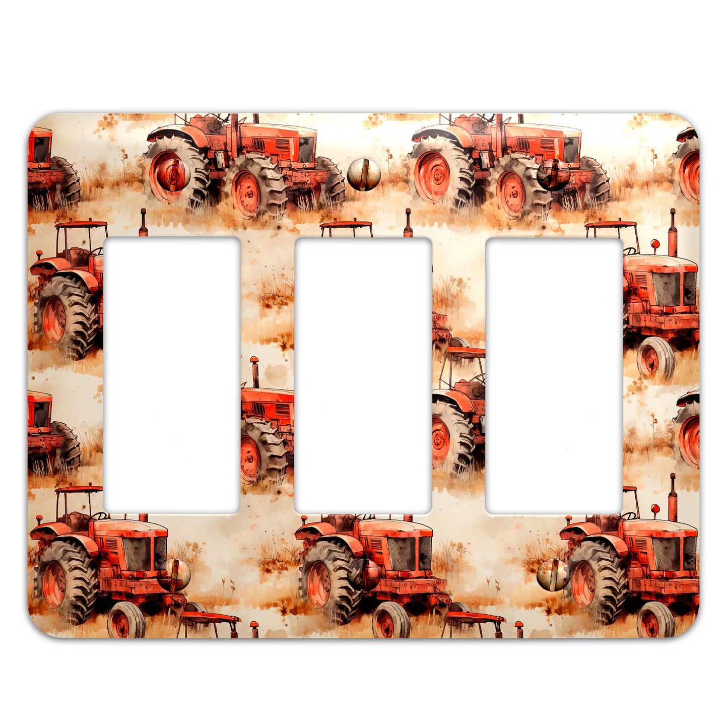 Metal Decorative Light Switch Plate Cover - Vintage Rustic Tractor - Several Sizes Available #5252