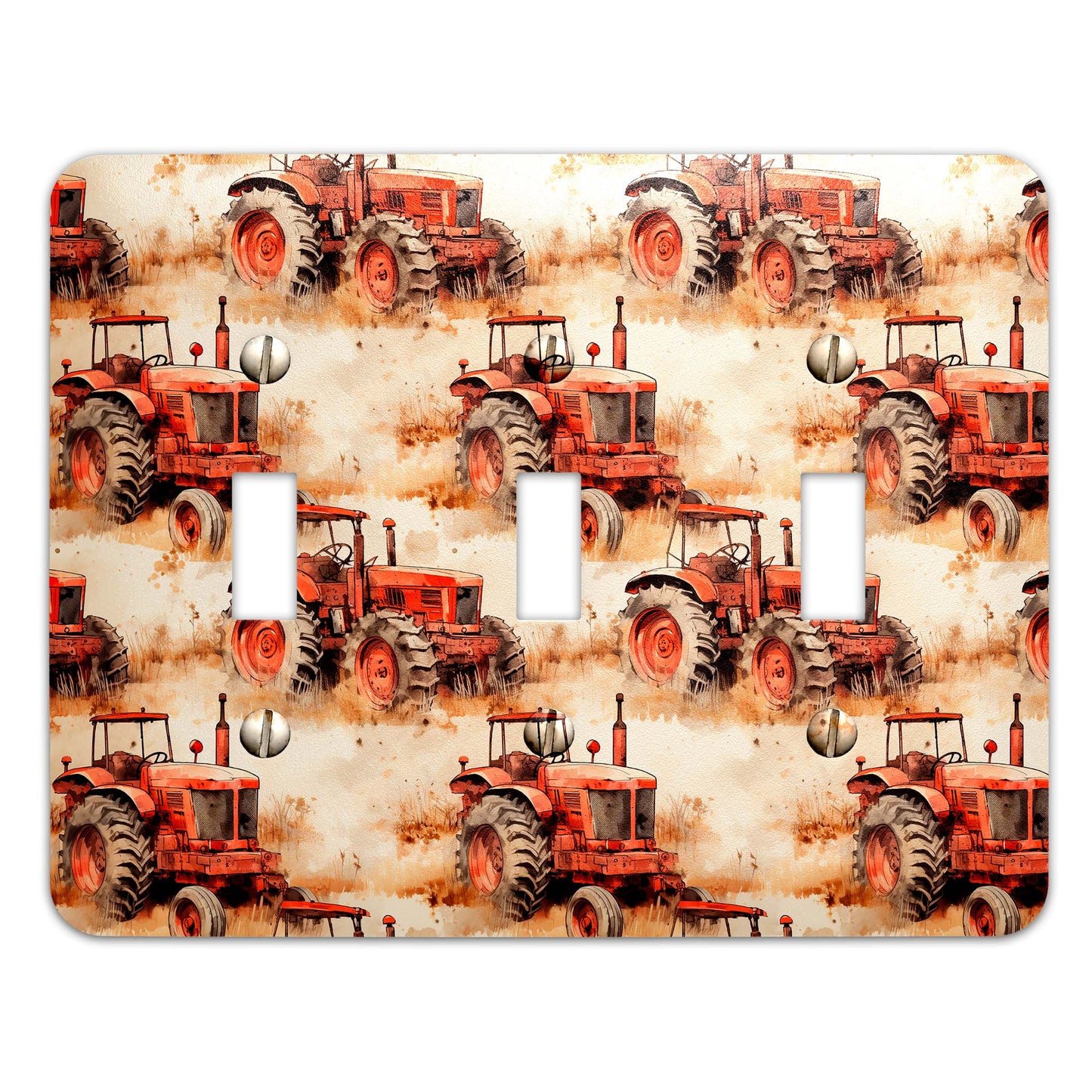 Metal Decorative Light Switch Plate Cover - Vintage Rustic Tractor - Several Sizes Available #5252