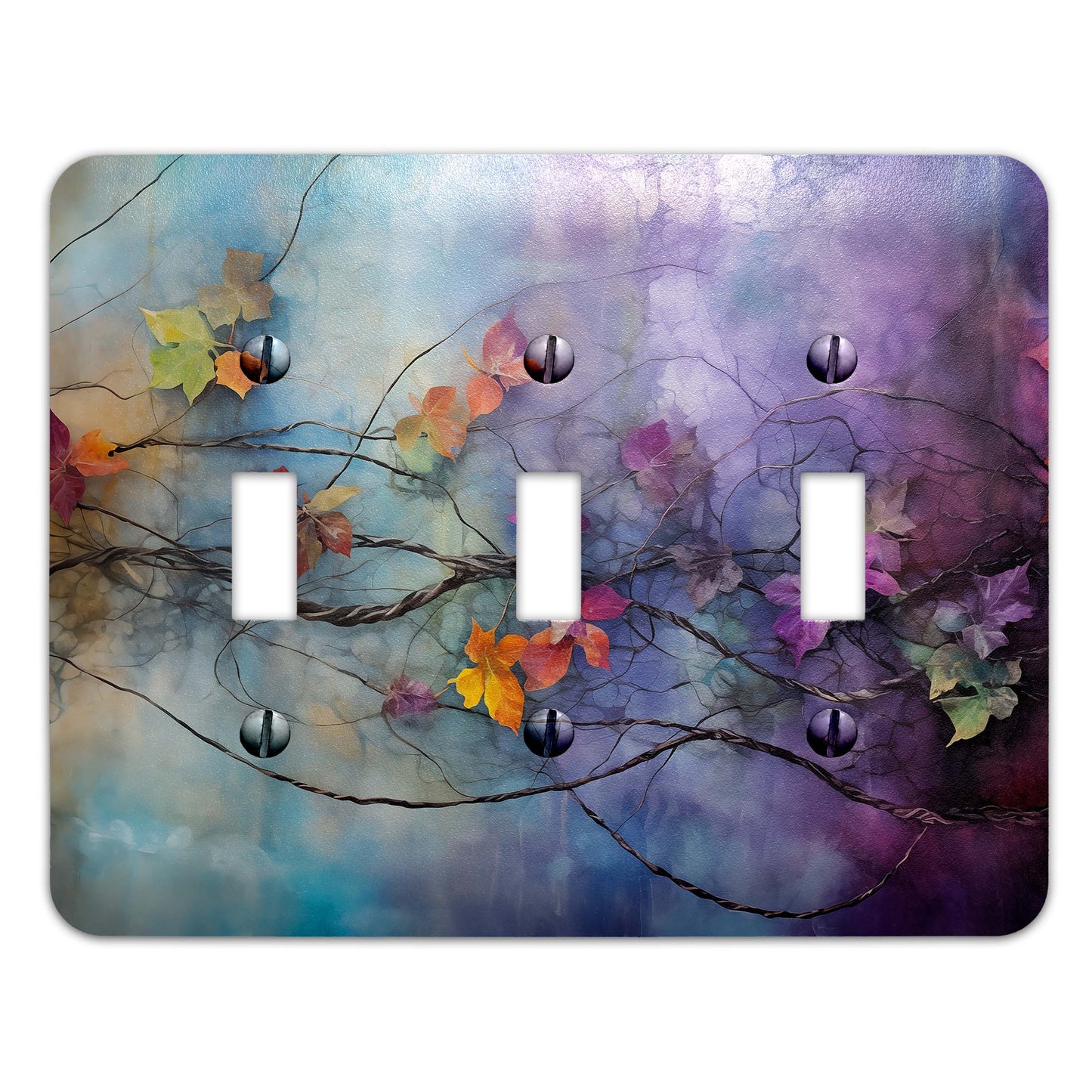 Boho Meets Grunge Vines Metal Switch Plate – Edgy & Chic Home Décor, Multiple Sizes (#5267)