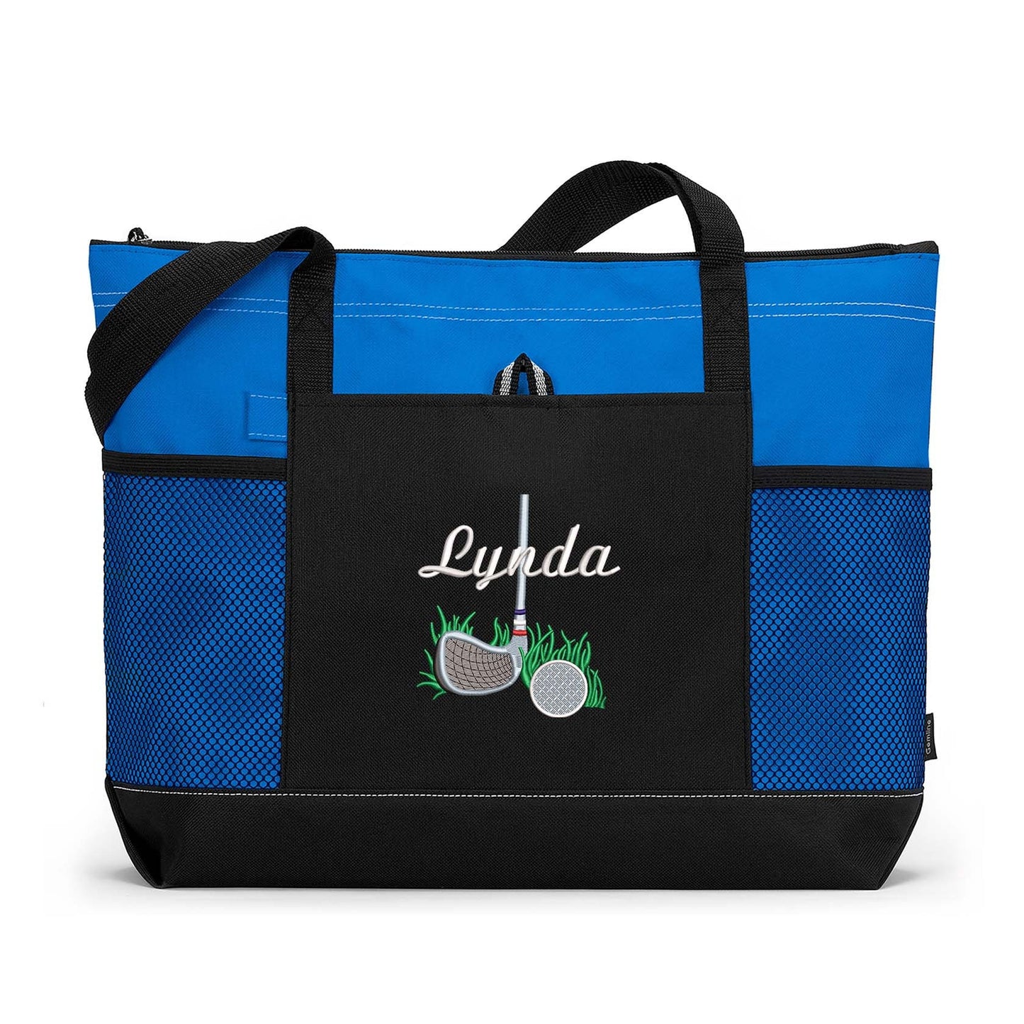 Personalized Ladies Golf Tote with Embroidered Golf Club in the Rough on Bag