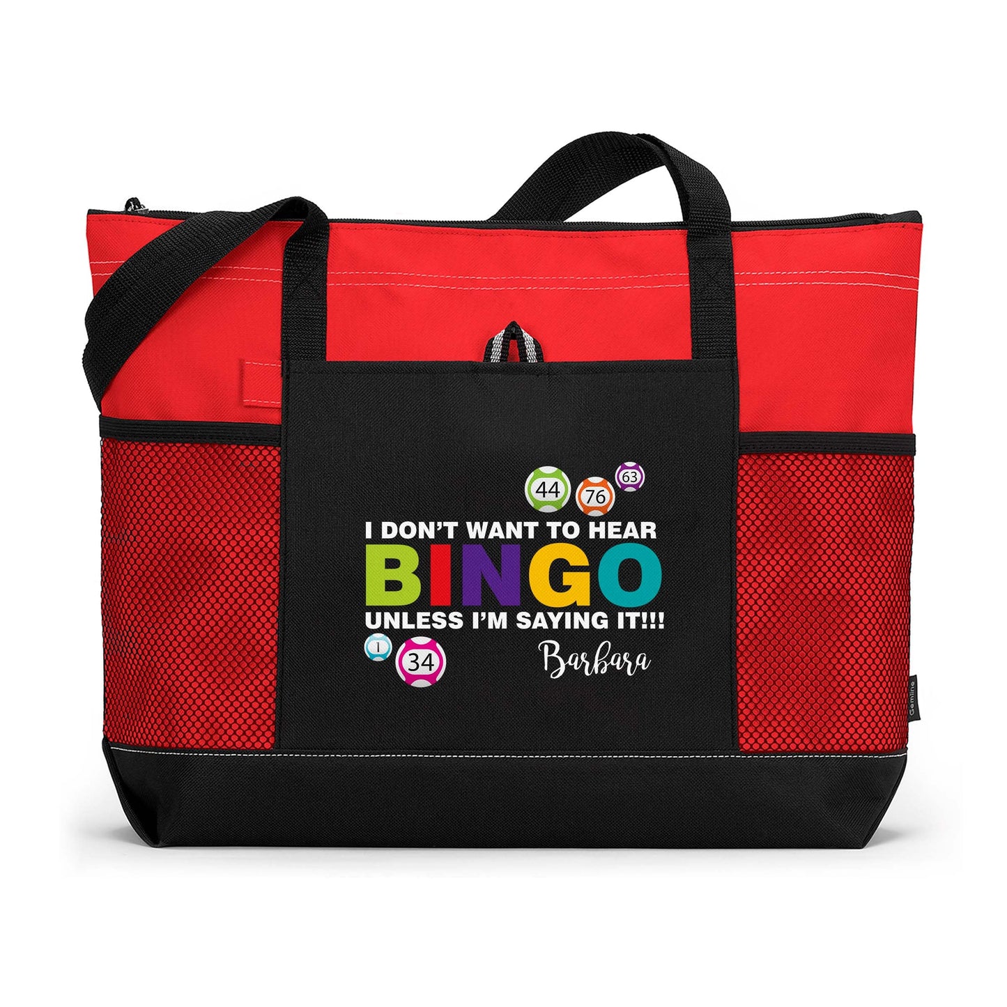 Bingo I Dont Want To Hear It Unless Im Saying It Printed Tote Bag with Mesh Pockets, Gift for Her, Personalized Gift