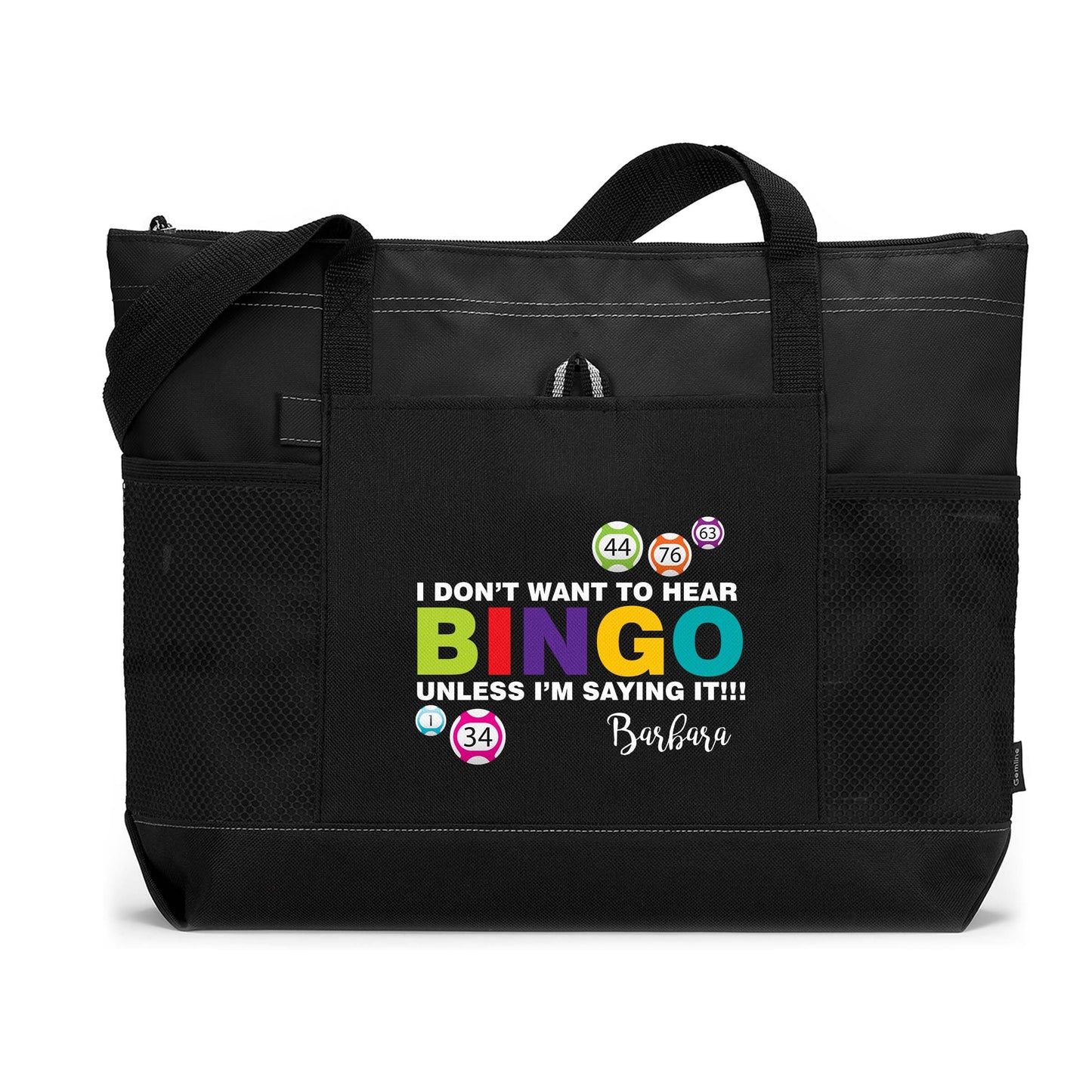 Bingo I Dont Want To Hear It Unless Im Saying It Printed Tote Bag with Mesh Pockets, Gift for Her, Personalized Gift