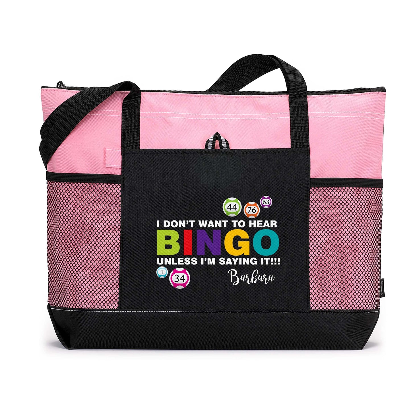 Bingo I Dont Want To Hear It Unless Im Saying It Printed Tote Bag with Mesh Pockets, Gift for Her, Personalized Gift