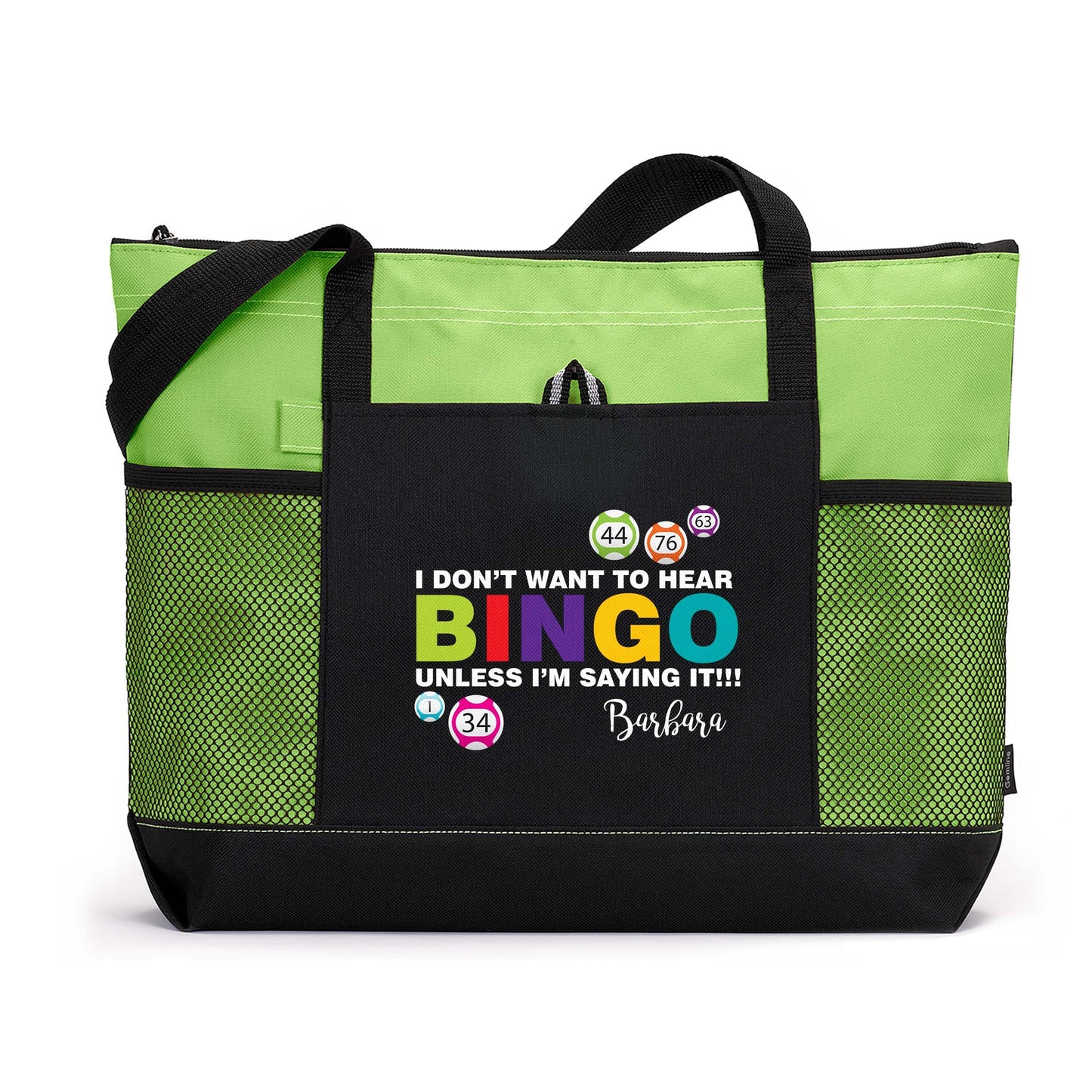 Bingo I Dont Want To Hear It Unless Im Saying It Printed Tote Bag with Mesh Pockets, Gift for Her, Personalized Gift