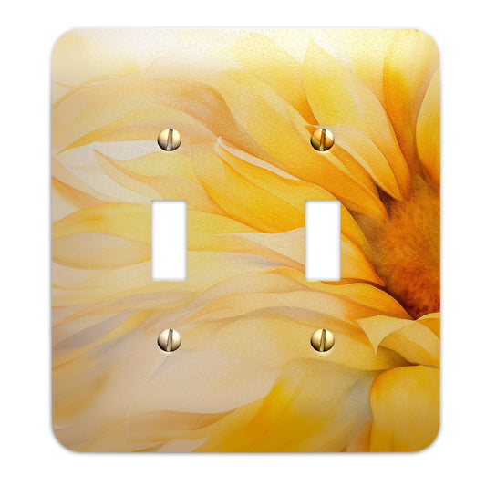 Metal Decorative Light Switch Plate Cover - Watercolor Sunflower Switch Cover- Other Sizes Available #4786