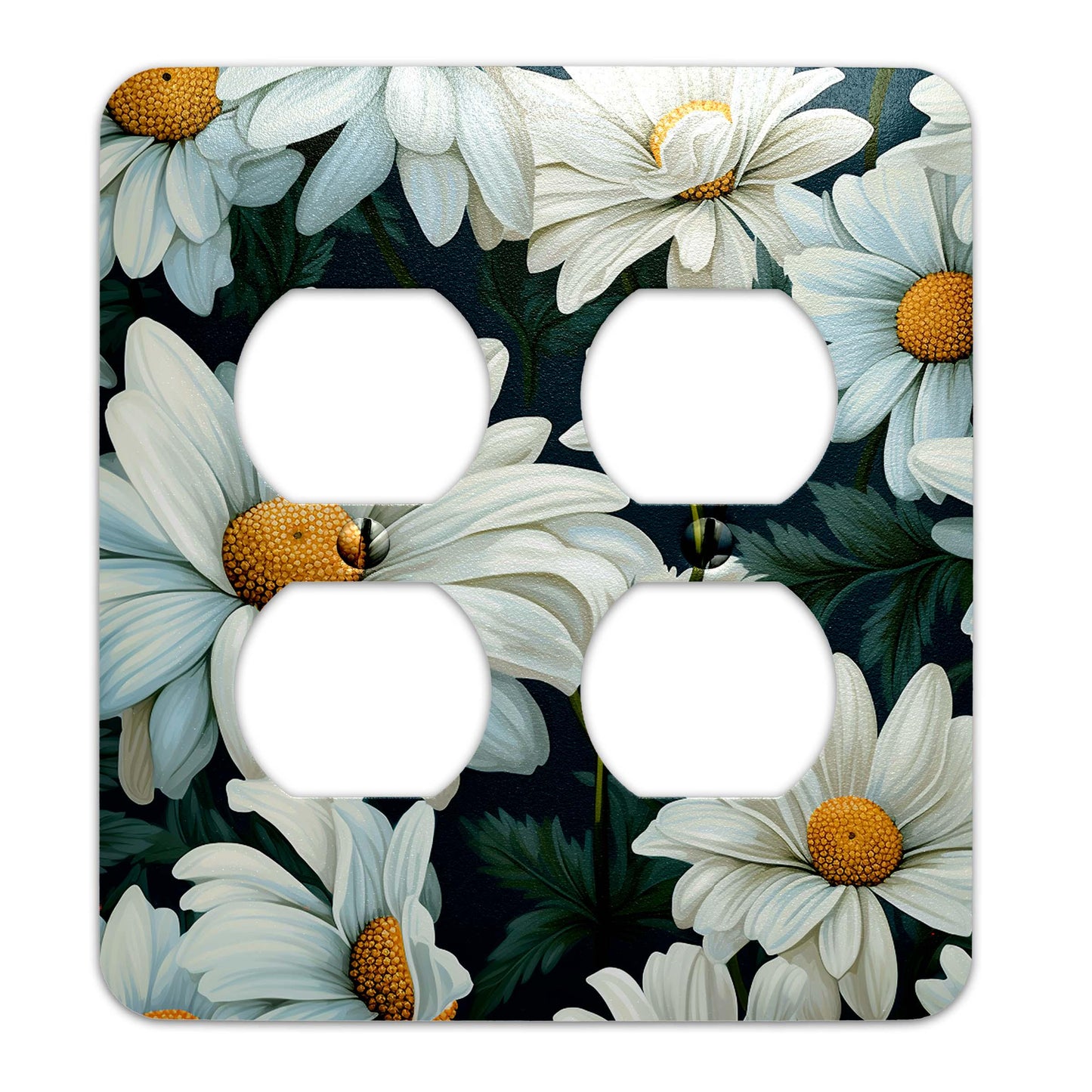 Metal Decorative Light Switch Plate Cover - Cheerful Daisies - Several Sizes Available #5246