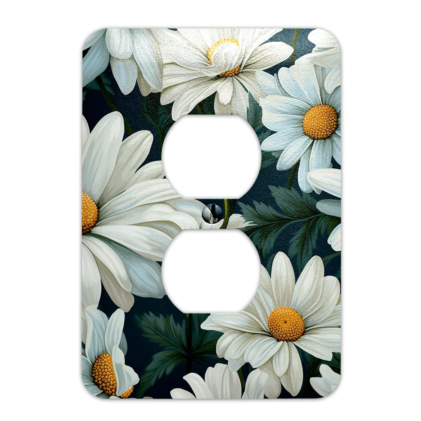 Metal Decorative Light Switch Plate Cover - Cheerful Daisies - Several Sizes Available #5246