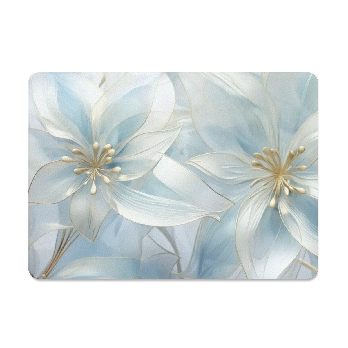 Translucent Lilies Home Décor, Countertop Art, Tempered Glass Cutting Board #5275